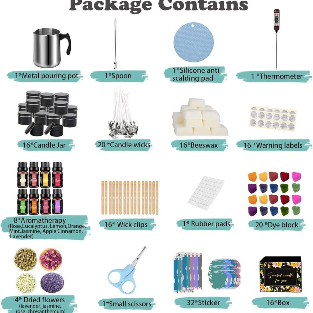Complete Candle Making Kit, Candle Making Supplies, DIY Arts&Crafts Kits Gift Fo - Picture 4 of 7